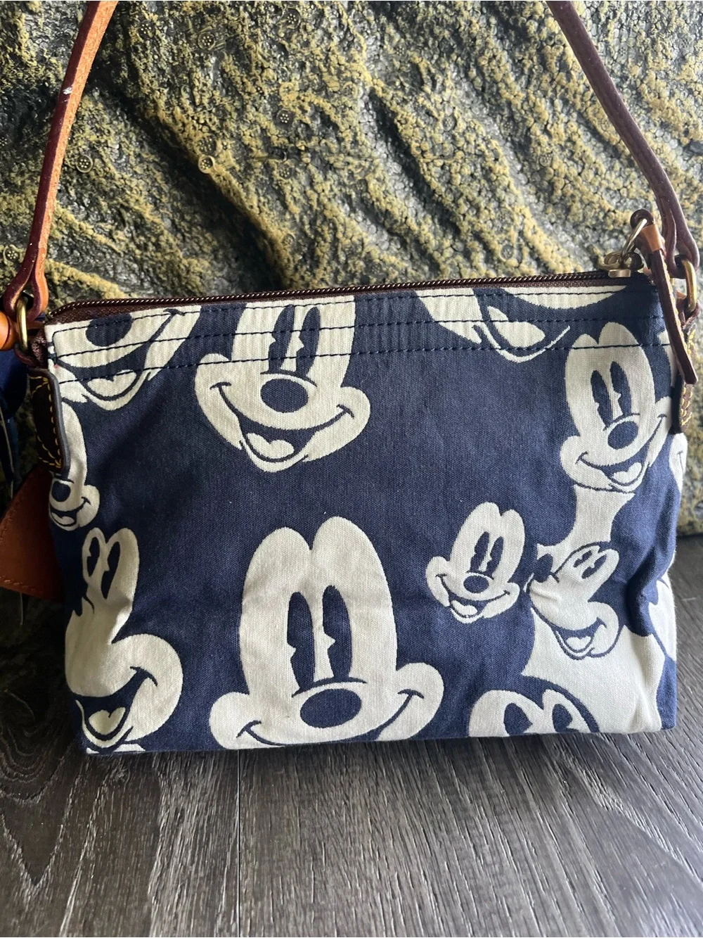 Dooney & Bourke Disney Mickey Navy & White Canvas hobo D23 edition NWT
